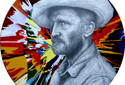 Another Selfpotrait of Van Gogh with Spin Painting  